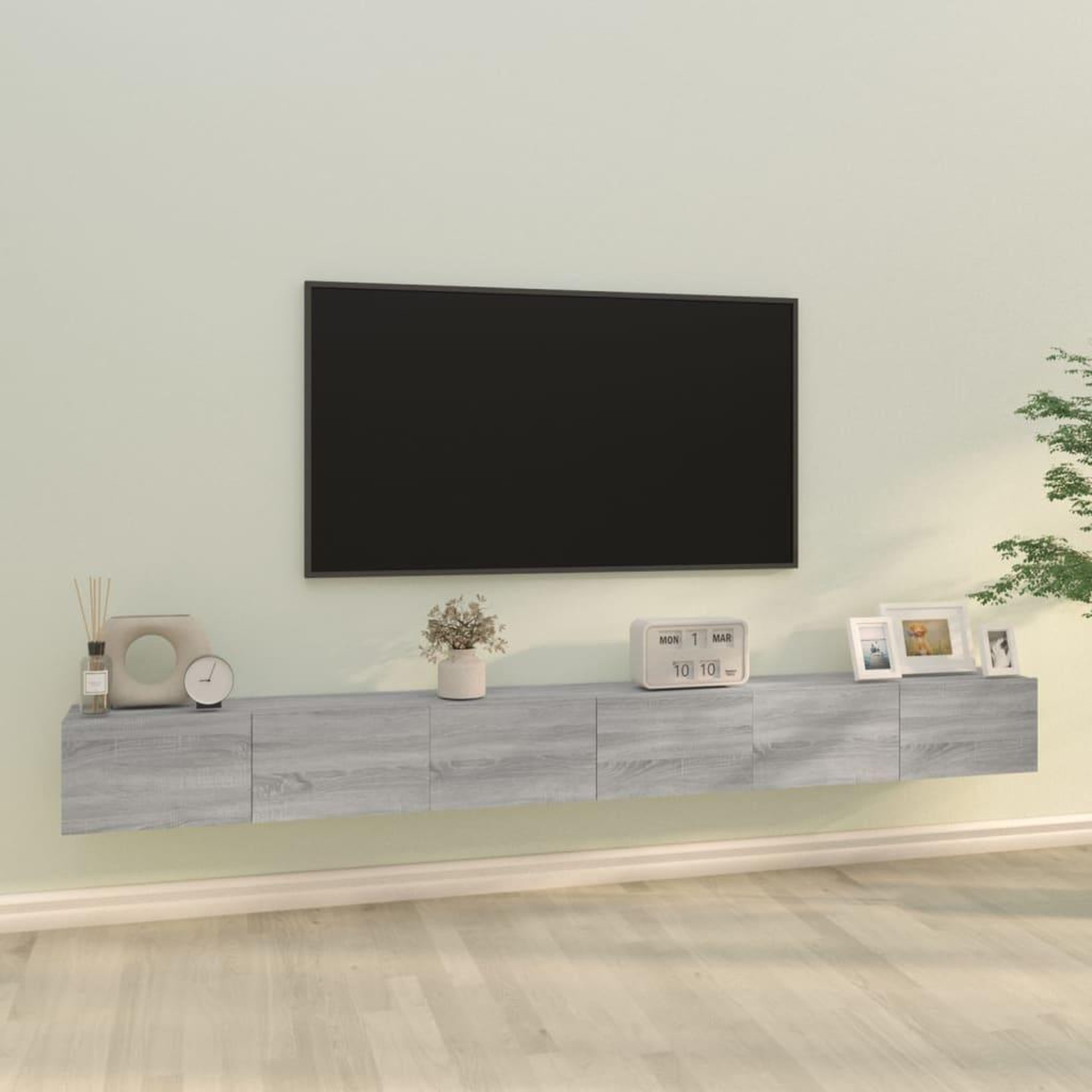 Voir la diapositive 1 : VIDAXL Ensemble de meubles TV 3 pcs Sonoma gris Bois d'ingenierie
