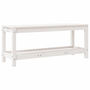 Voir la diapositive 2 : VIDAXL Banc de jardin blanc 108x35x45 cm bois massif de pin