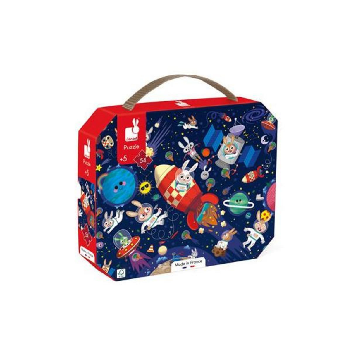 Juratoys - Janod Puzzle Janod Fusée avec Poster 54 pièces