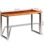 Voir la diapositive 6 : VIDAXL Table a manger avec pieds en acier bois massif
