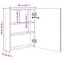 Voir la diapositive 6 : VIDAXL Armoire de salle de bain a miroir LED blanc brillant 50x14x60cm