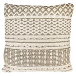 SOLEIL D'OCRE Coussin en coton 45x45 cm MACRAME kampur, par Soleil d'Ocre