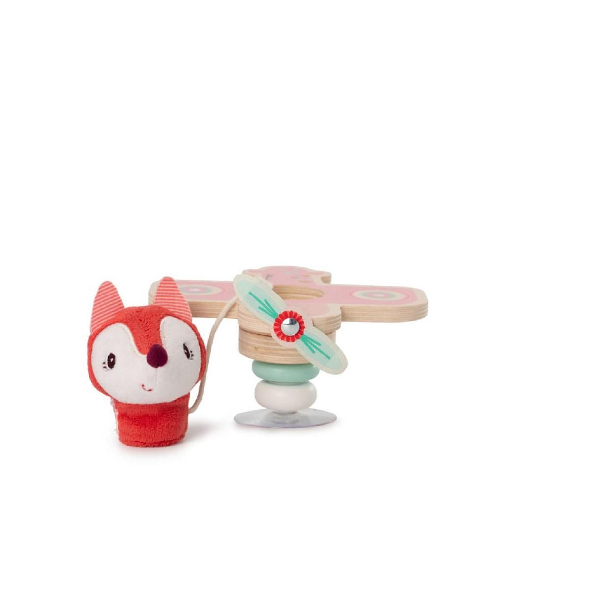 LILLIPUTIENS Alice la renarde en avion swing à ventouse