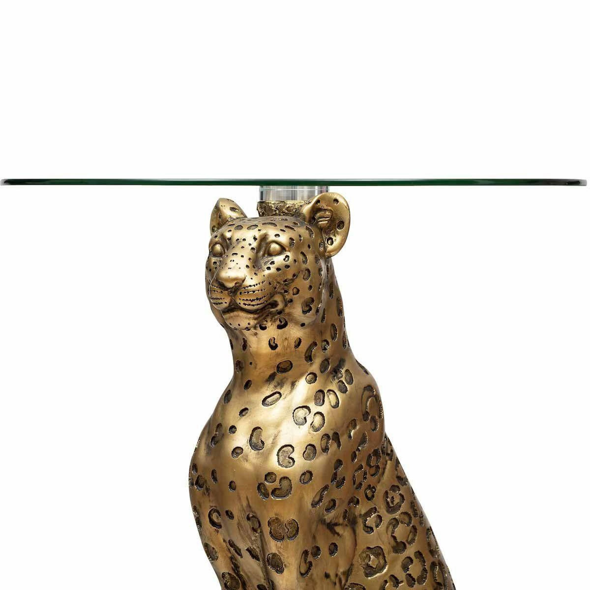 ATMOSPHERA Table d'Appoint Design  Wild Léopard  52cm Or