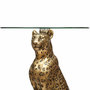 Voir la diapositive 2 : ATMOSPHERA Table d'Appoint Design  Wild Léopard  52cm Or