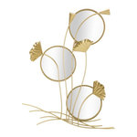 Paris Prix Miroir Mural Triple  Flowers  88cm Or