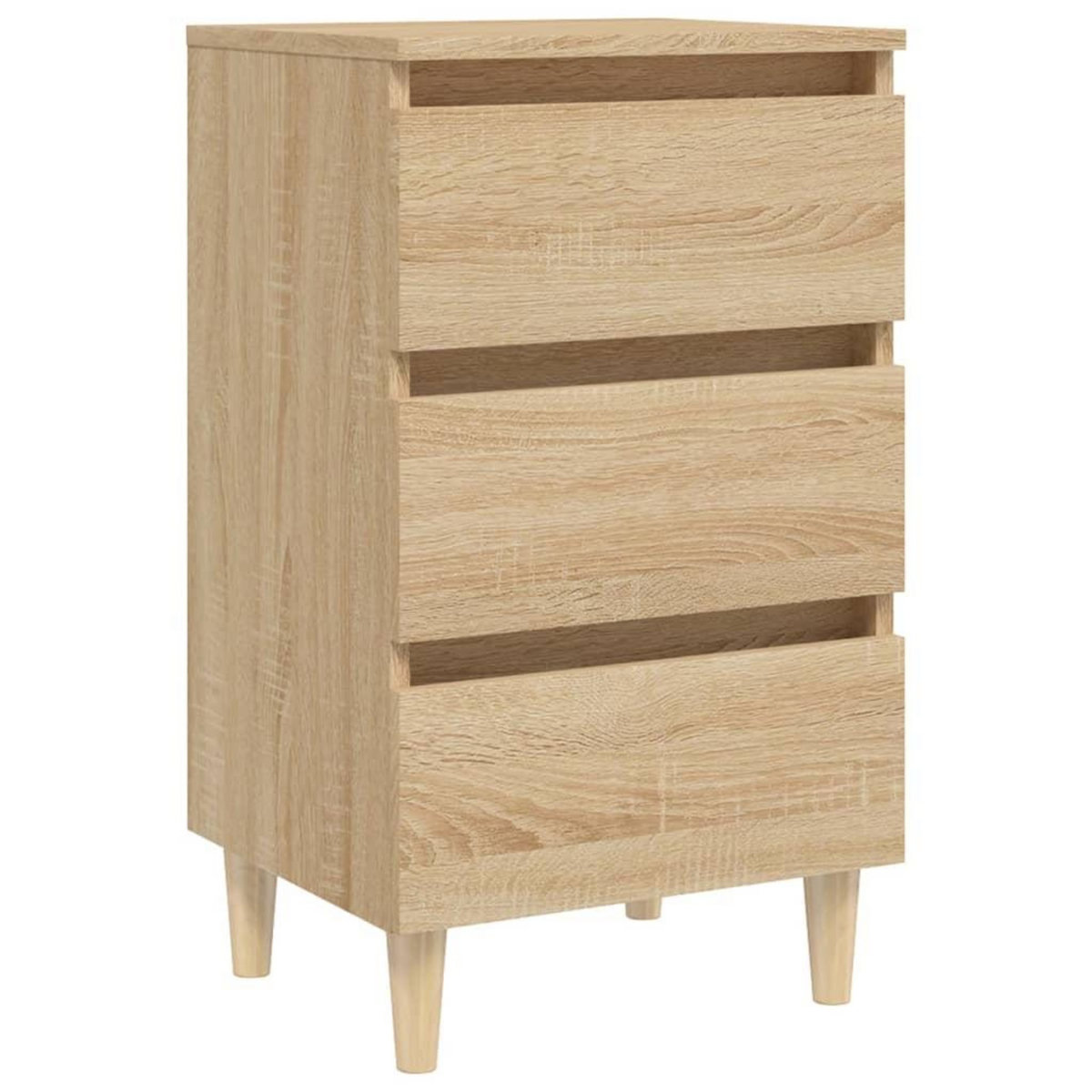 VIDAXL Table de chevet avec pieds en bois chene sonoma 40x35x69 cm