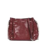 MANOUKIAN Sac à main Prune croco Femme Manoukian Shilo. Coloris disponibles : Violet