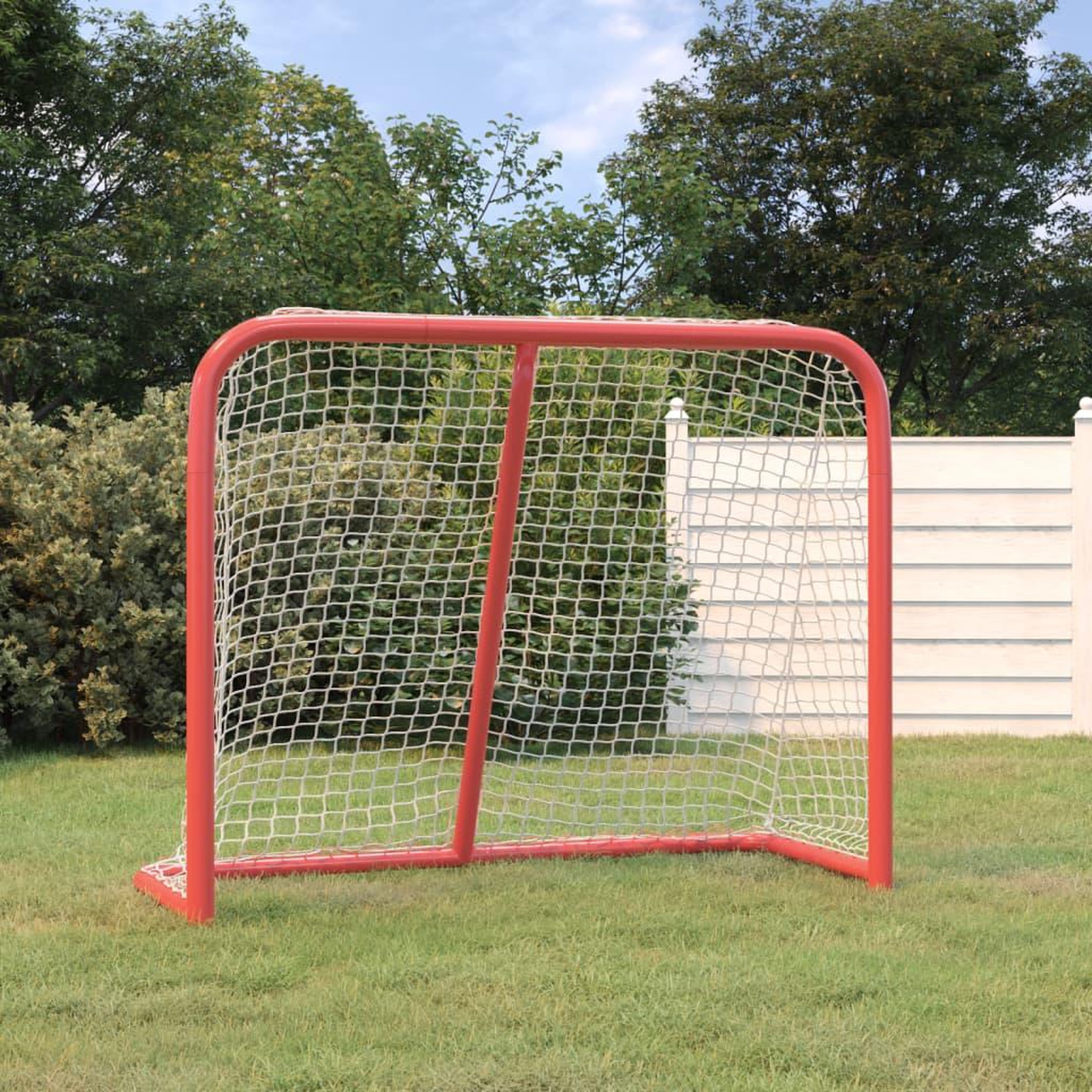 Voir la diapositive 1 : VIDAXL But de hockey rouge et blanc 183x71x122 cm polyester