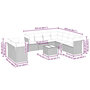 Voir la diapositive 4 : VIDAXL Salon de jardin avec coussins 10 pcs gris clair resine tressee