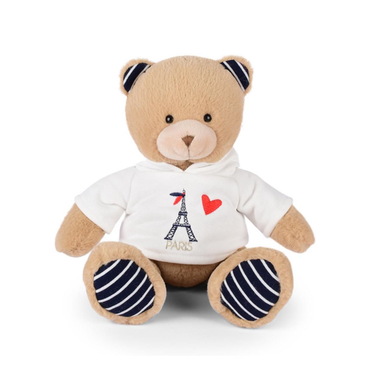 DOUDOU ET COMPAGNIE Ours avec sweat Tour Eiffel