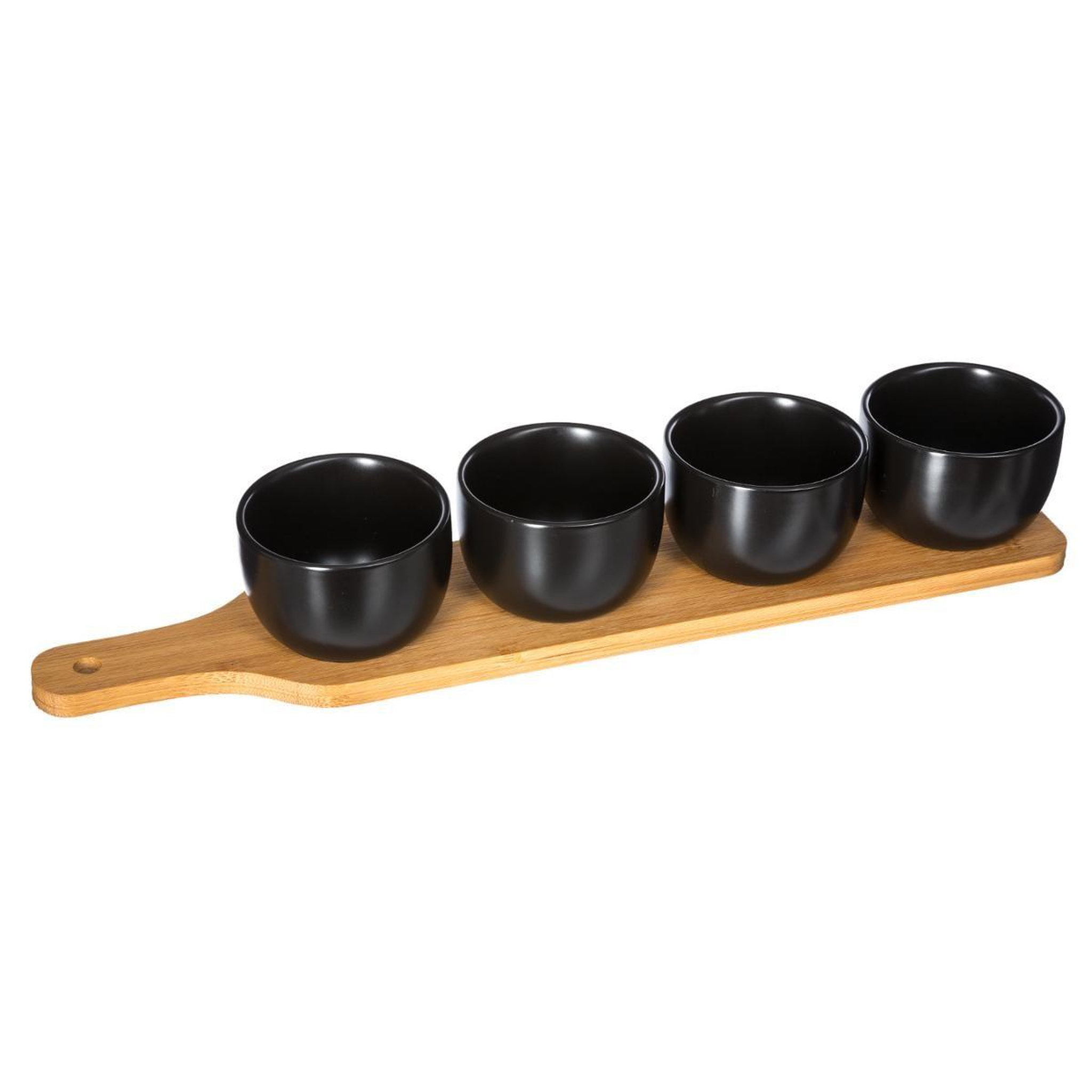 Voir la diapositive 1 : SECRET DE GOURMET Service apéritif 5 pièces  black menu  noir