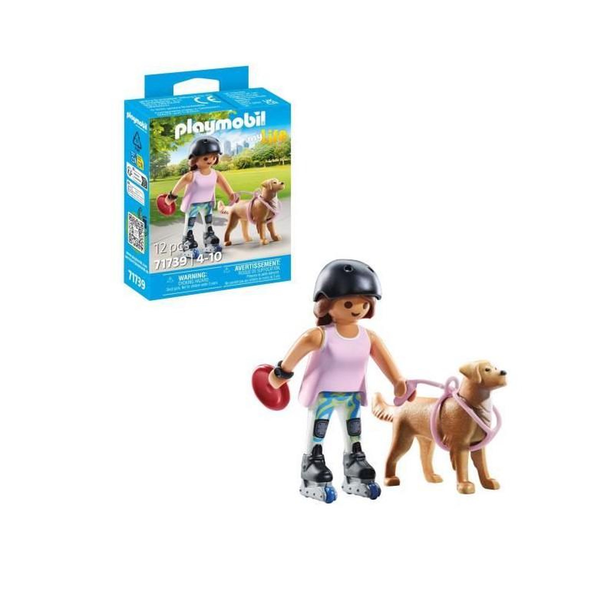 Voir la diapositive 4 : PLAYMOBIL 71739 Jeune fille rolleuse avec Retriever