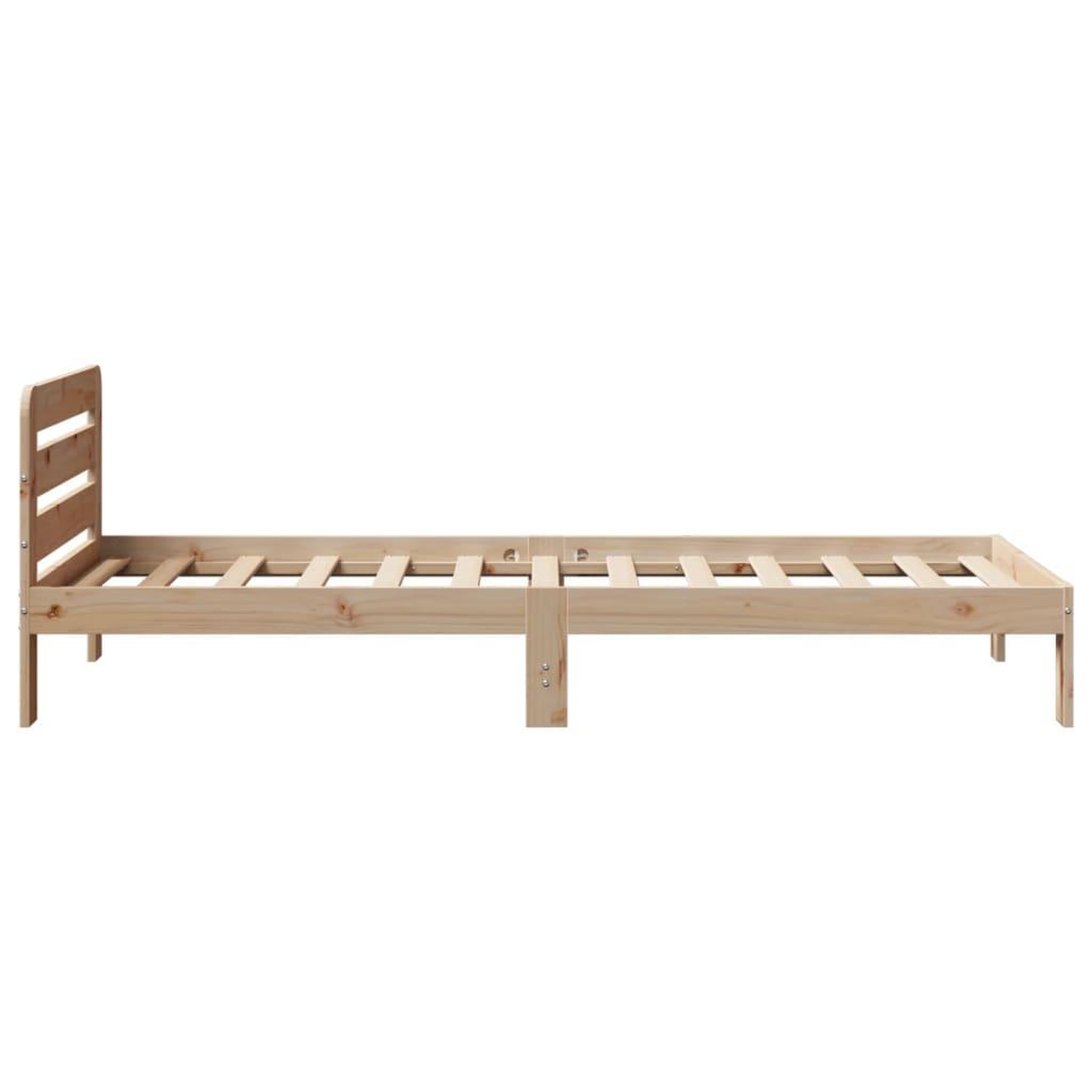 Voir la diapositive 5 : VIDAXL Cadre de lit sans matelas 90x200 cm bois de pin massif