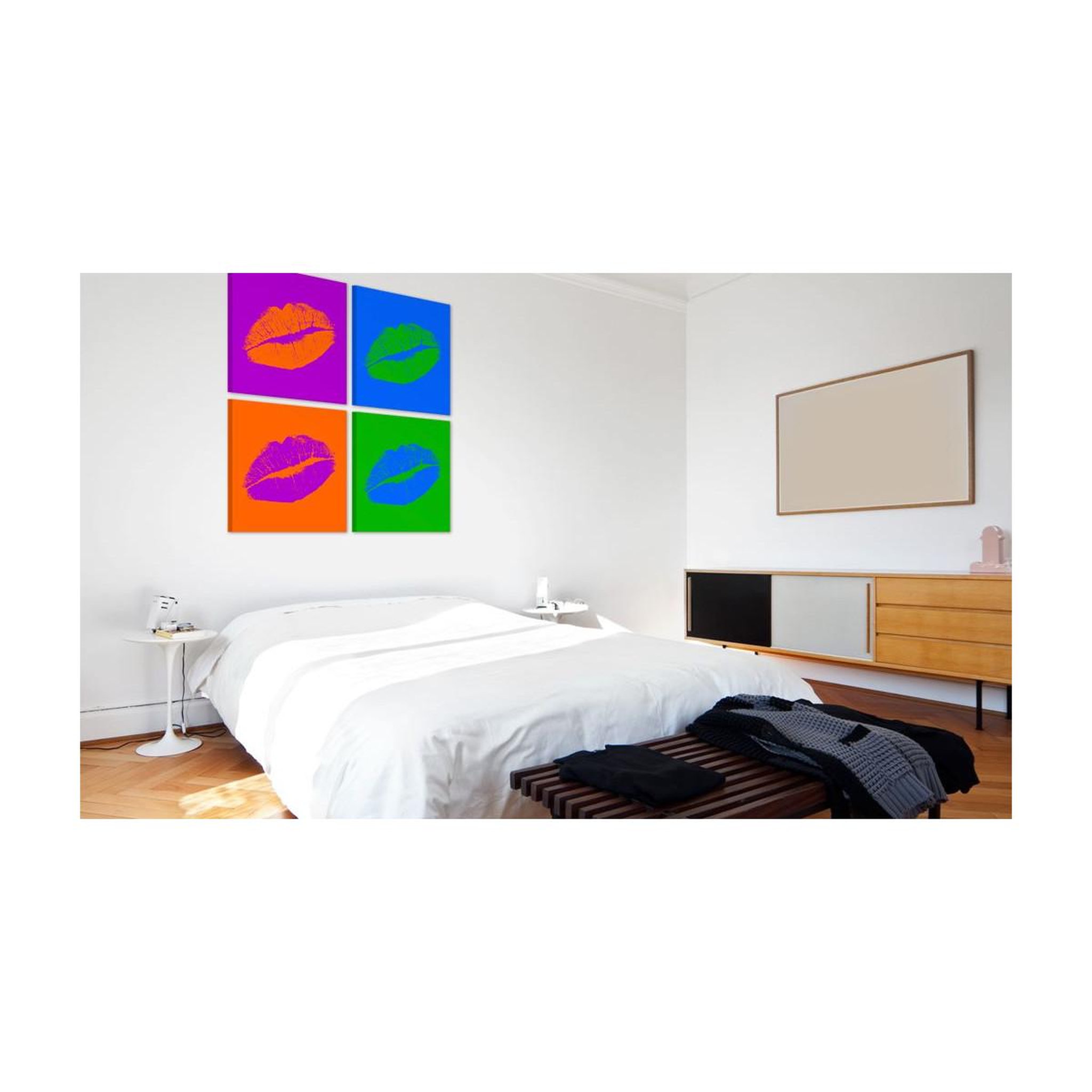 Voir la diapositive 2 : Paris Prix Tableau Imprimé  Baisers : Pop Art