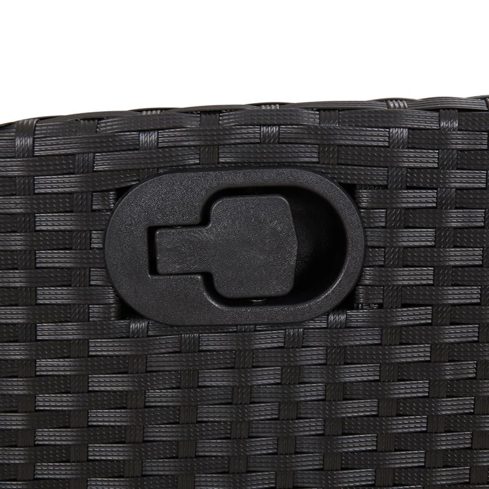 Voir la diapositive 5 : VIDAXL Ensemble a manger de jardin 9pcs coussins noir resine tressee