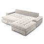 Voir la diapositive 3 : BEST MOBILIER Bianca - canapé d'angle droit 4 places convertible avec coffre en tissu texturé