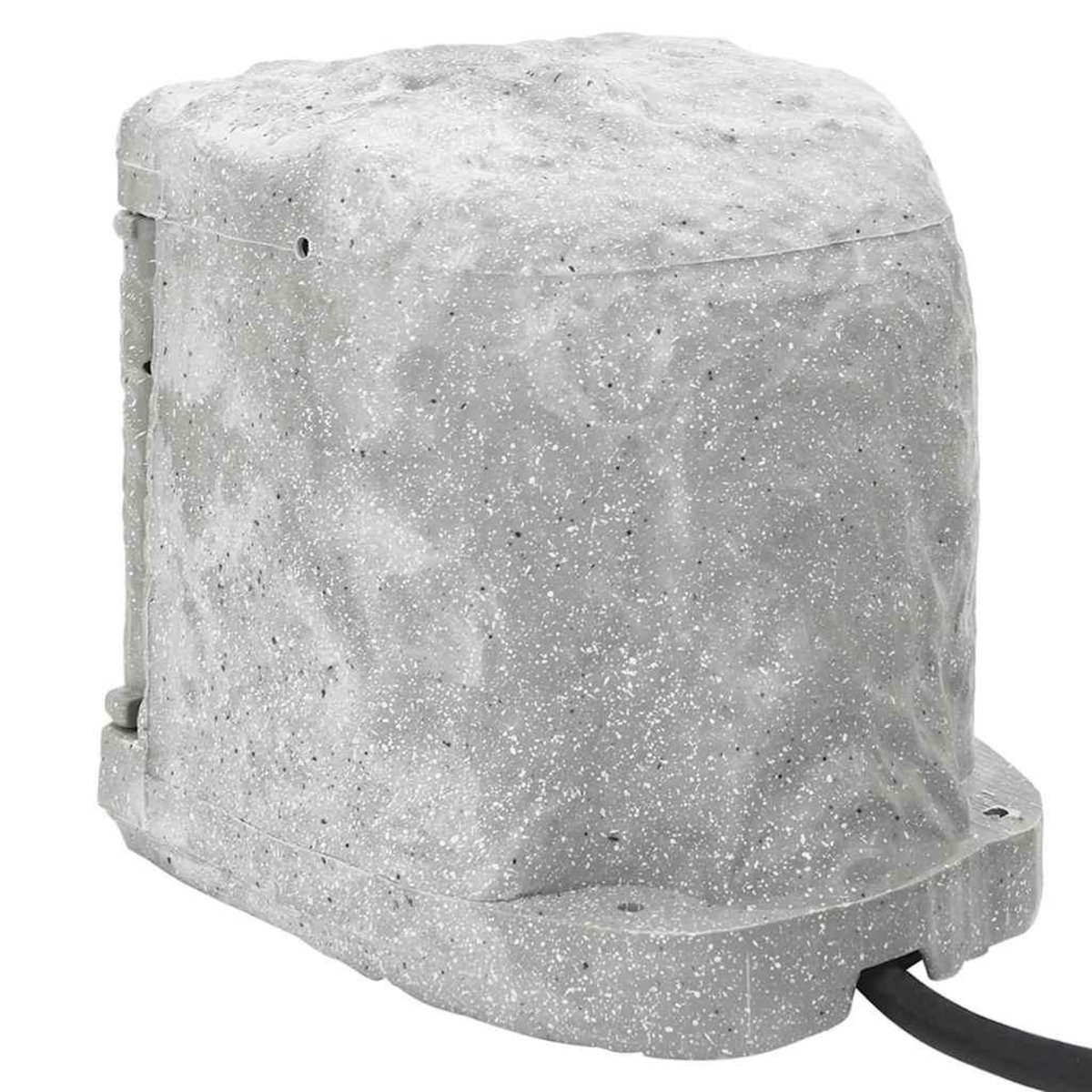 VIDAXL Prise d'exterieur avec piquet a 4 voies aspect de pierre gris