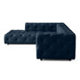 Voir la diapositive 5 : LISA DESIGN Gallata - canapé chesterfield d'angle gauche - 5 places - en velours