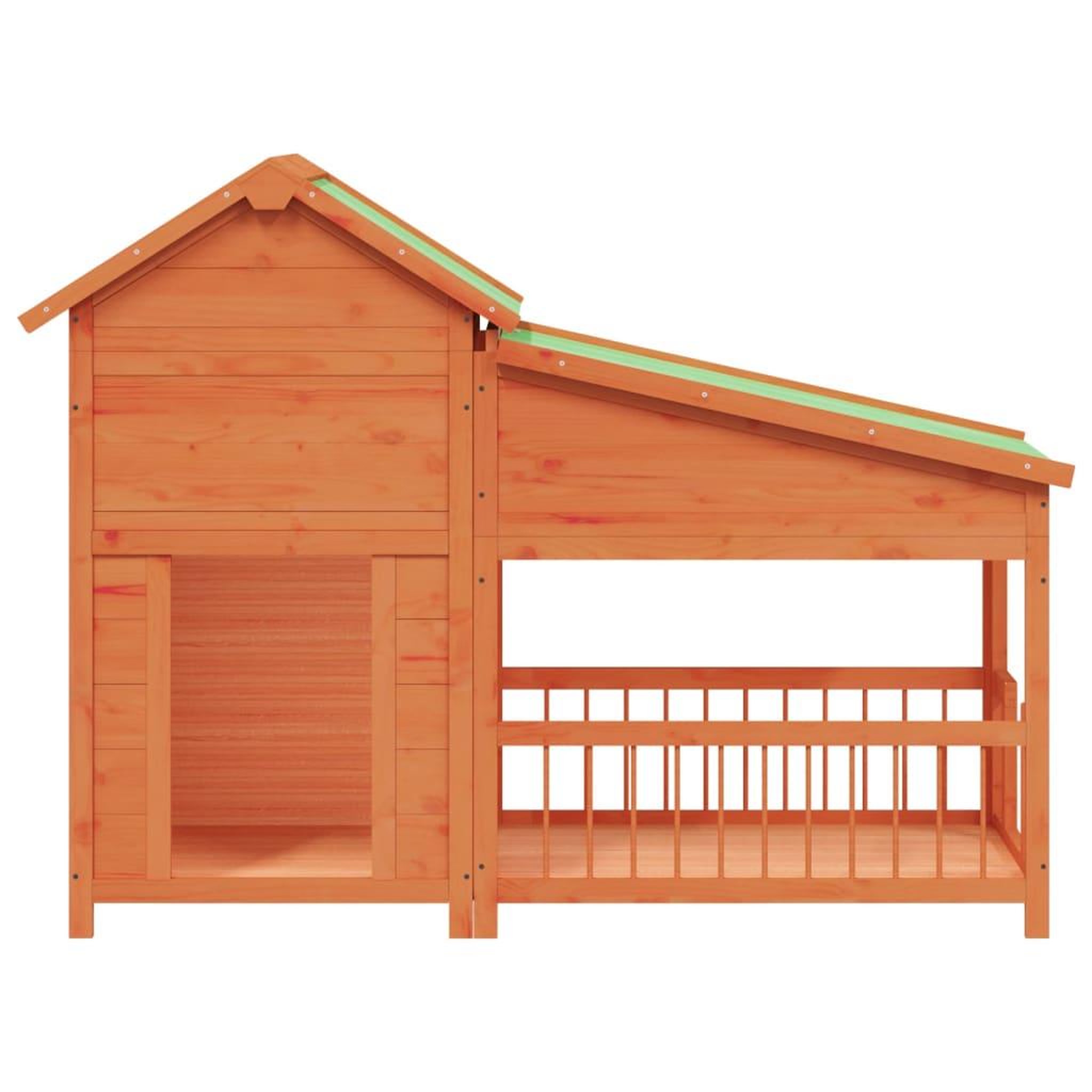 Voir la diapositive 3 : VIDAXL Chenil marron 143x60,5x109 cm bois de pin solide
