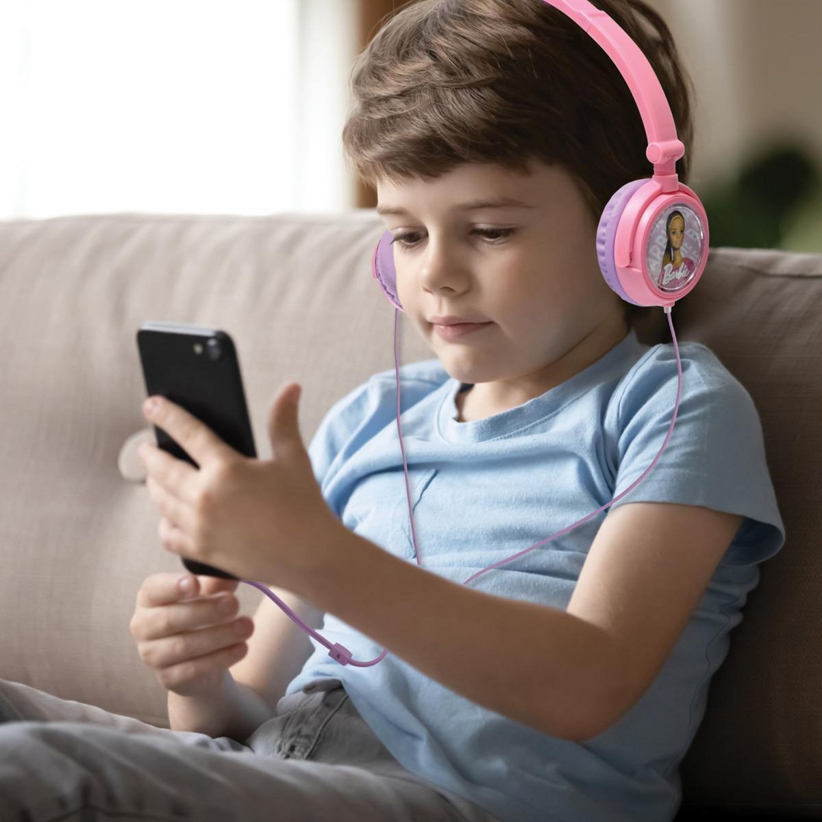 Lexibook Casque stéréo filaire pliable Barbie avec limitation de volume d'écoute