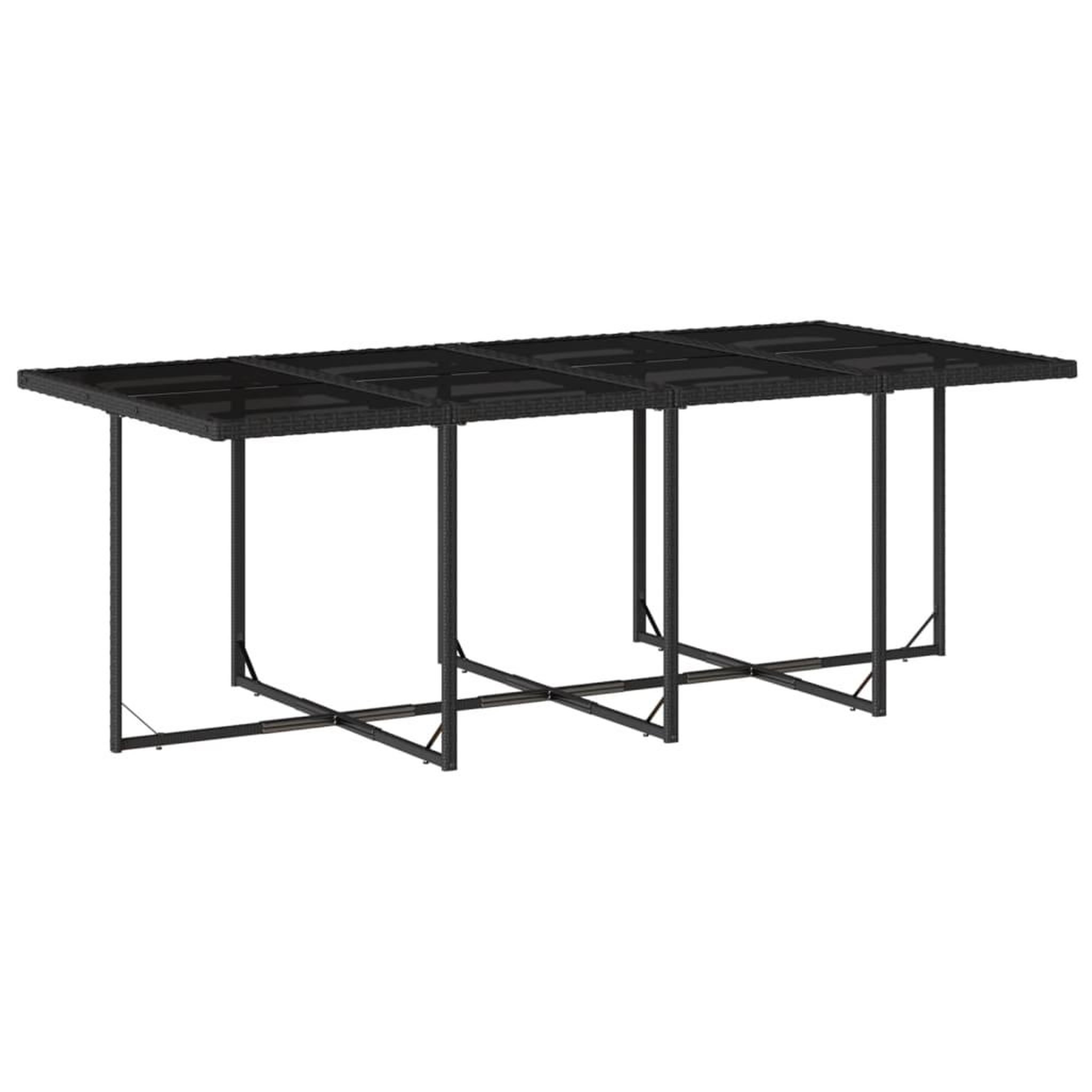 Voir la diapositive 4 : VIDAXL Ensemble a manger de jardin 13 pcs coussins noir resine tressee