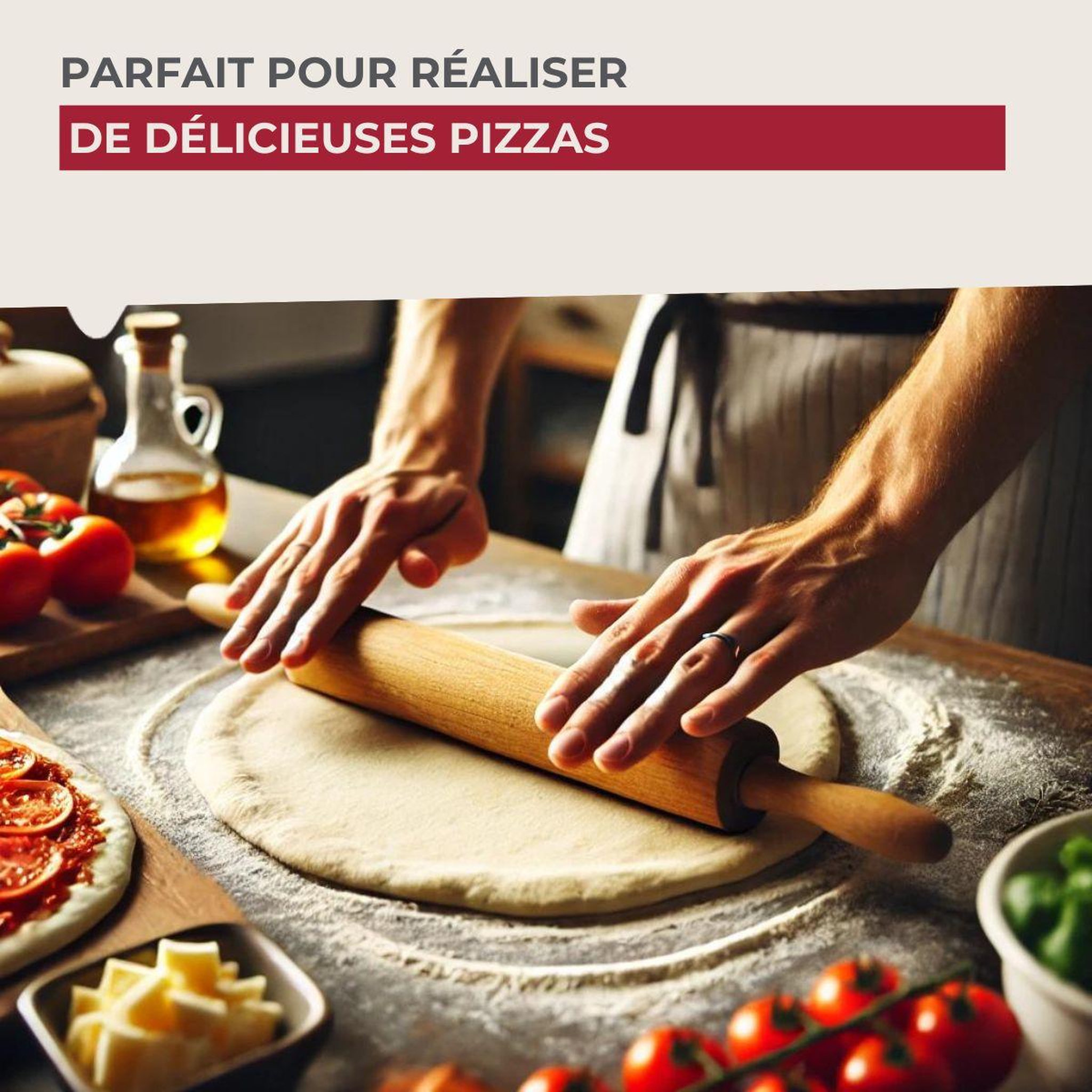 Voir la diapositive 6 : ZENKER Rouleau à pâtisserie en bois 25 cm fackelmann wood edition