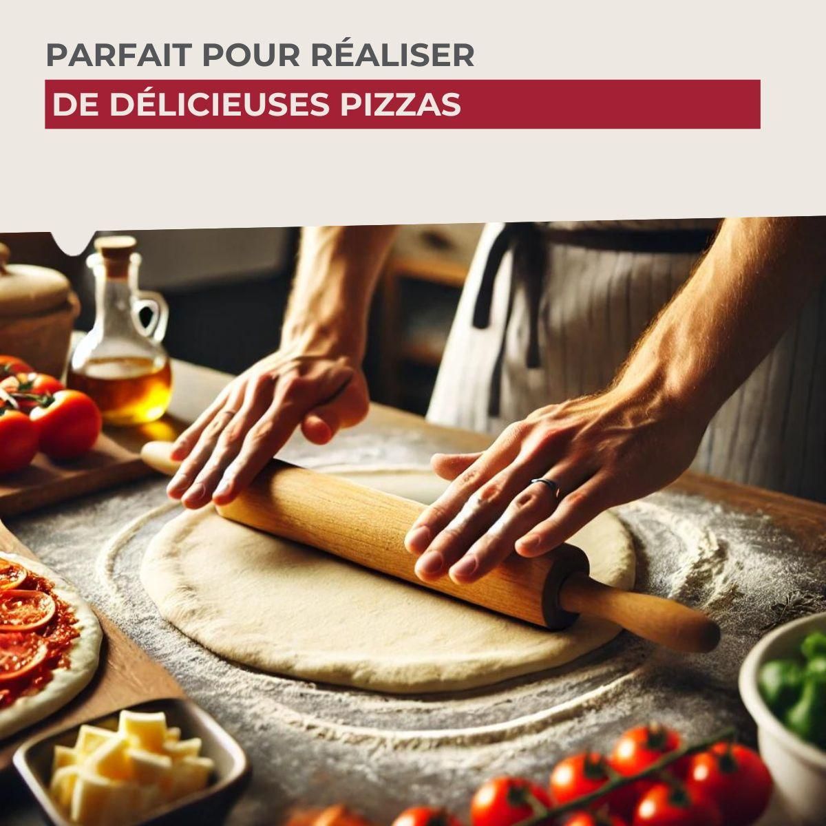 ZENKER Rouleau à pâtisserie en bois 25 cm Fackelmann Wood Edition