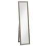 Voir la diapositive 1 : HOMCOM Miroir sur pied et mural rectangulaire dim. 37L x 40l x 157H cm aspect bois gris