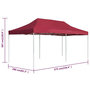 Voir la diapositive 6 : VIDAXL Tente de reception pliable Aluminium 6x3 m Bordeaux