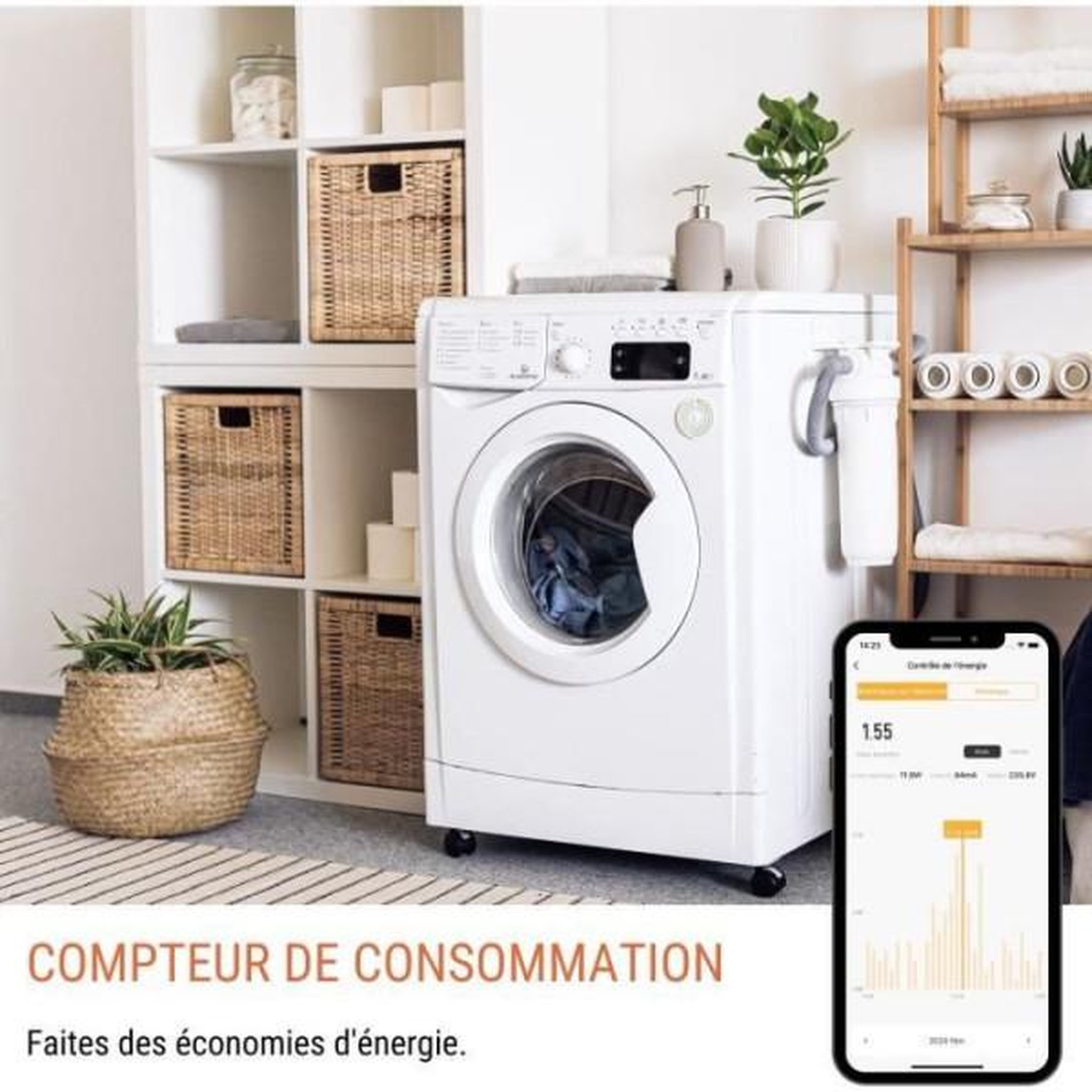 Voir la diapositive 6 : KONYKS Lot de 2 prises connectées Wi-Fi + BT - KONYKS - Priska FR Dual Pack - 16 A - Avec compteur de consommation