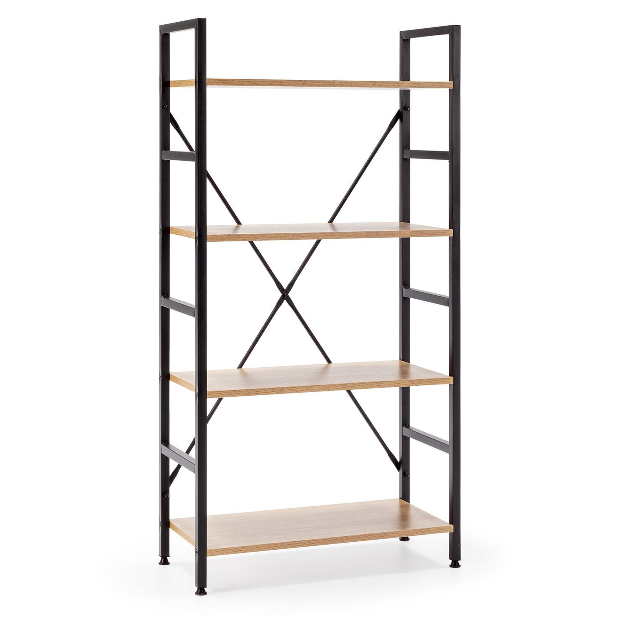 VS VENTA-STOCK Étagère bibliothèque Virginia bois 4 Étagères, pour salle à manger