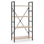 VS VENTA-STOCK Étagère bibliothèque Virginia bois 4 Étagères, pour salle à manger