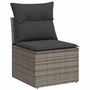 Voir la diapositive 3 : VIDAXL Salon de jardin avec coussins 7 pcs gris resine tressee