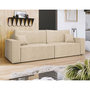 Voir la diapositive 1 : BEST MOBILIER Cezanne - canapé droit 3 places convertible avec coffre en tissu texturé