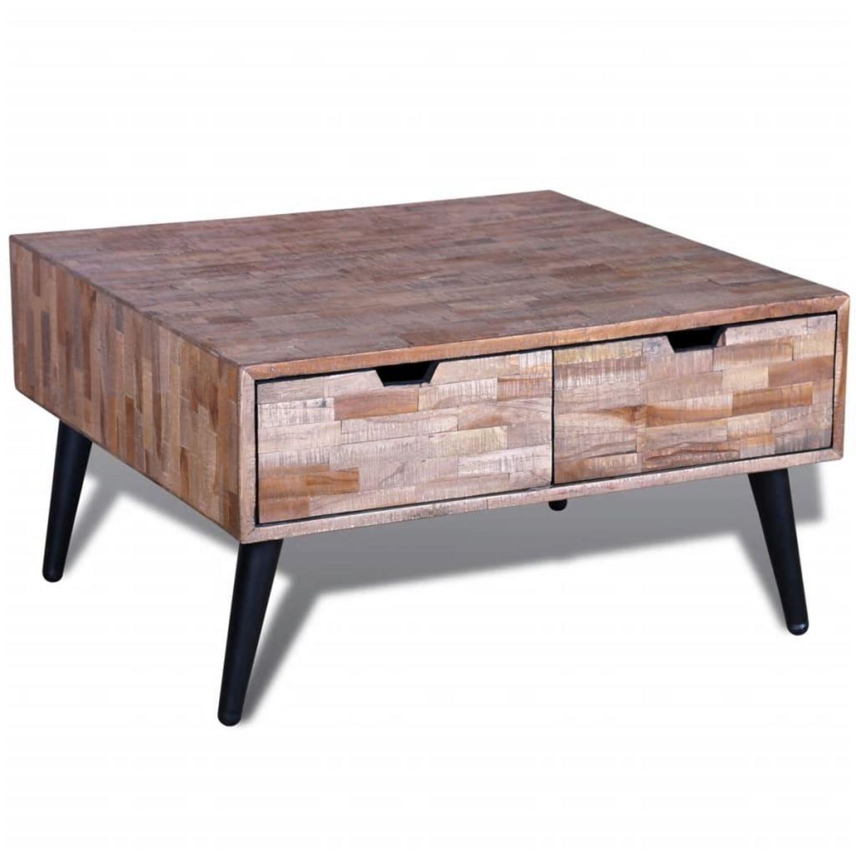 VIDAXL Table basse avec 4 tiroirs Bois de teck recycle