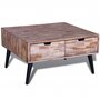 Voir la diapositive 3 : VIDAXL Table basse avec 4 tiroirs Bois de teck recycle