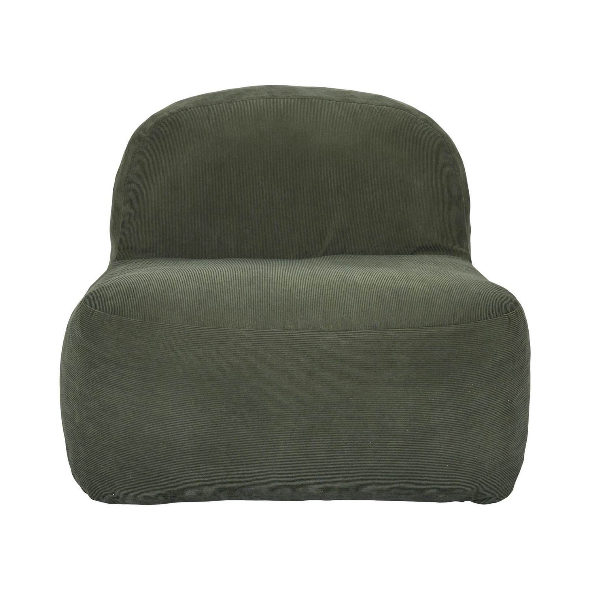 Voir la diapositive 3 : The Home Deco Factory Fauteuil compressé en velours côtelé sans montage denver