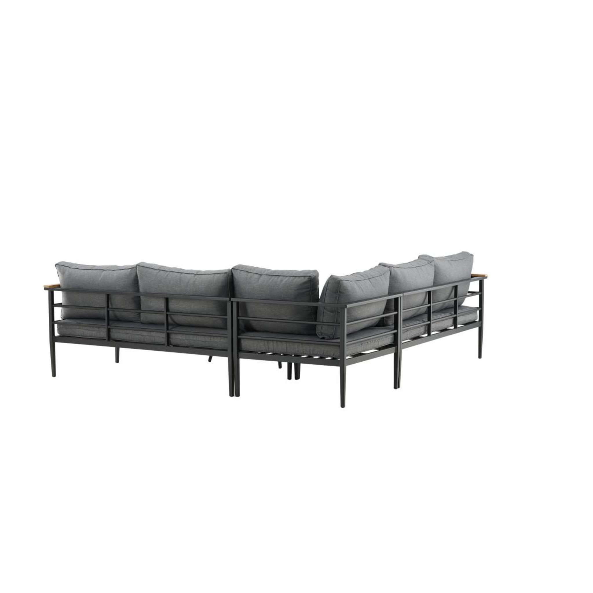 Voir la diapositive 4 : Paris Prix Salon d'angle de jardin 5 places  mexico  233cm noir