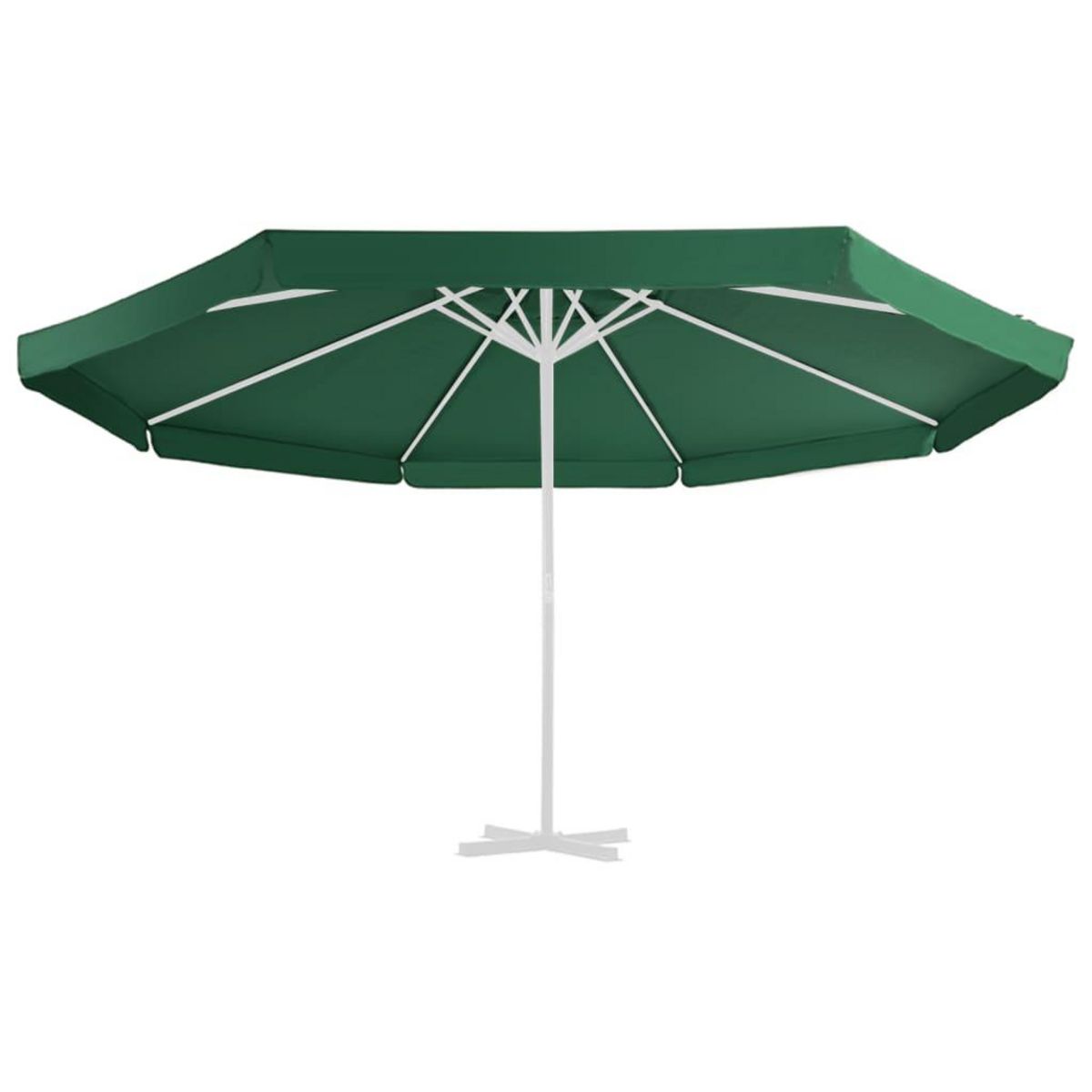 VIDAXL Tissu de remplacement pour parasol d'exterieur Vert 500 cm