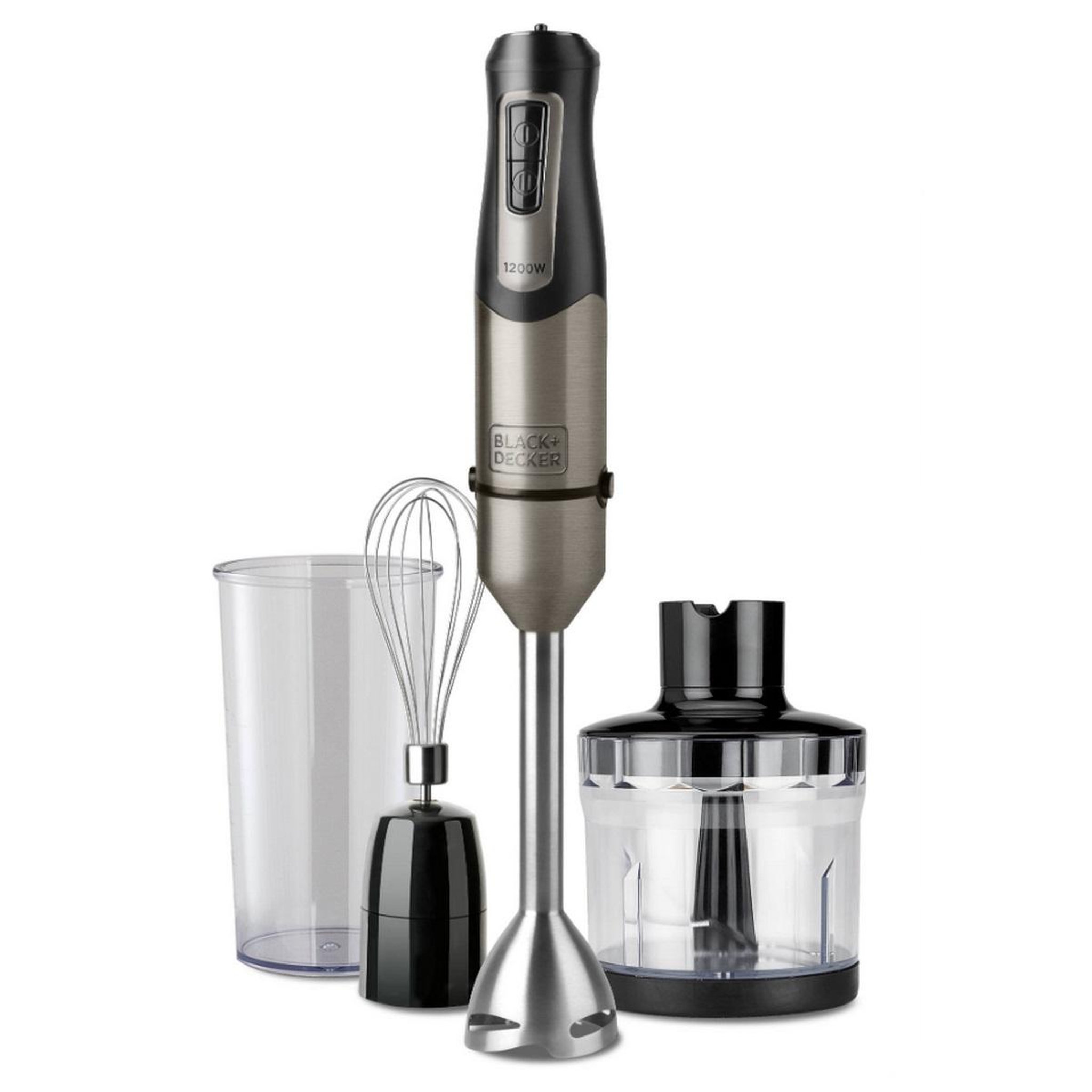Black et Decker Mixeur plongeant 1200w gris/noir - BXHBA1200E