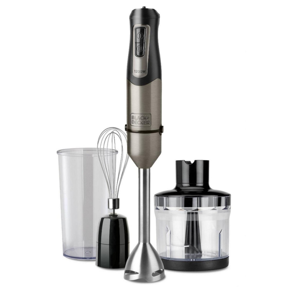 Black et Decker Mixeur plongeant 1200w gris/noir - BXHBA1200E