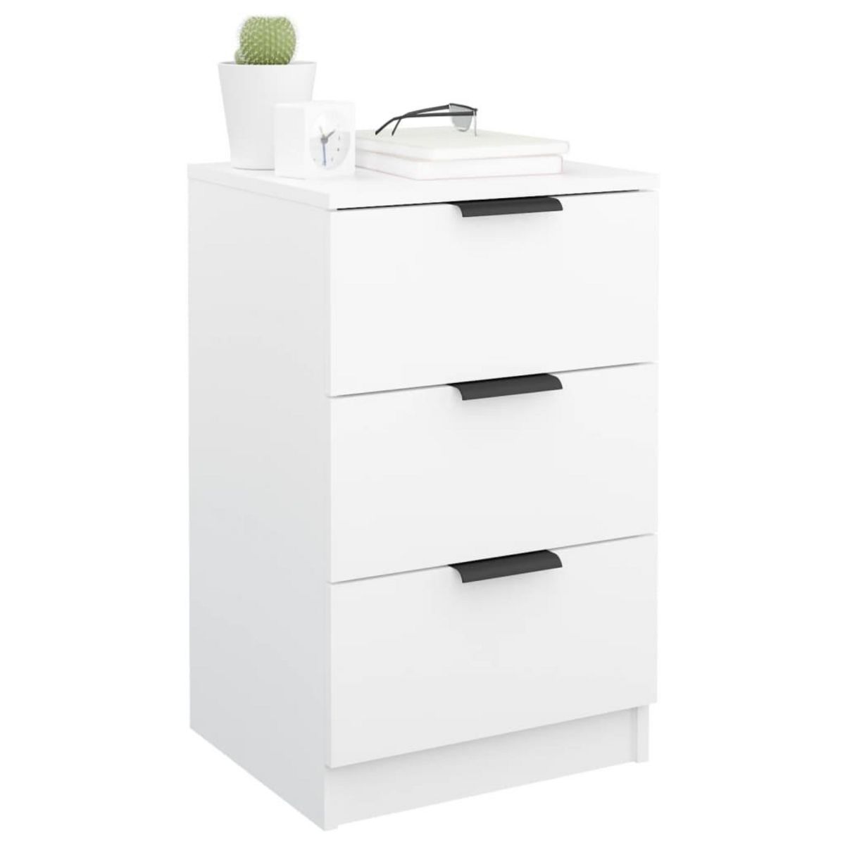 VIDAXL Tables de chevet 2 pcs Blanc 40x36x65 cm