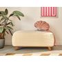 Voir la diapositive 6 : BEST MOBILIER Cristal - bout de lit - en fausse fourrure côtelée