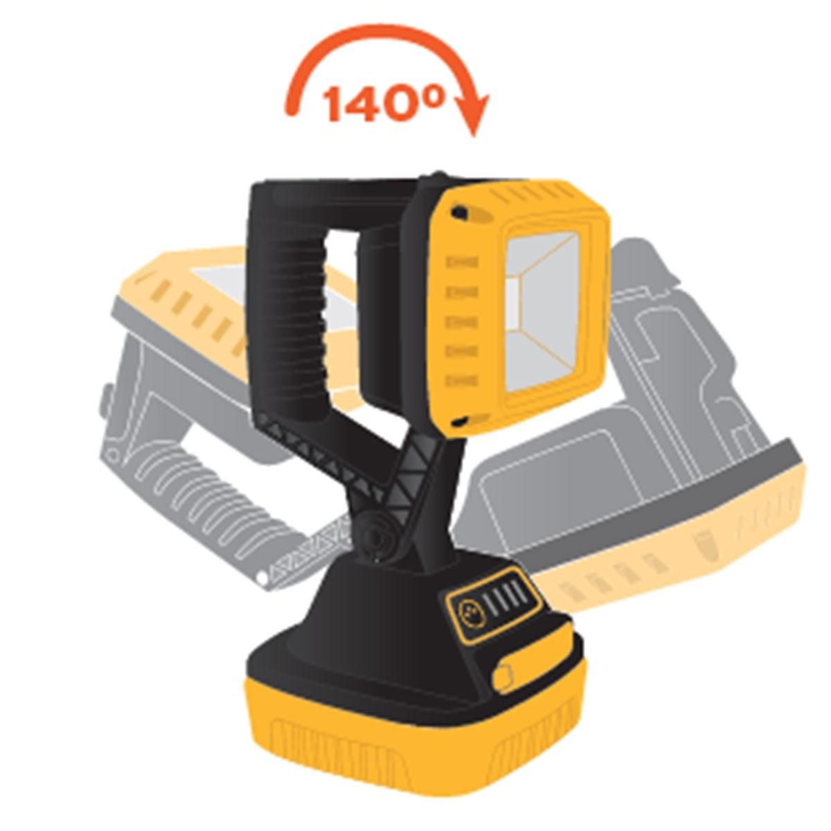 ASLO Lampe de poche LED 10W Portée 44m Base aimantée 1000Lm 6000K 4 modes Orientable ASLO