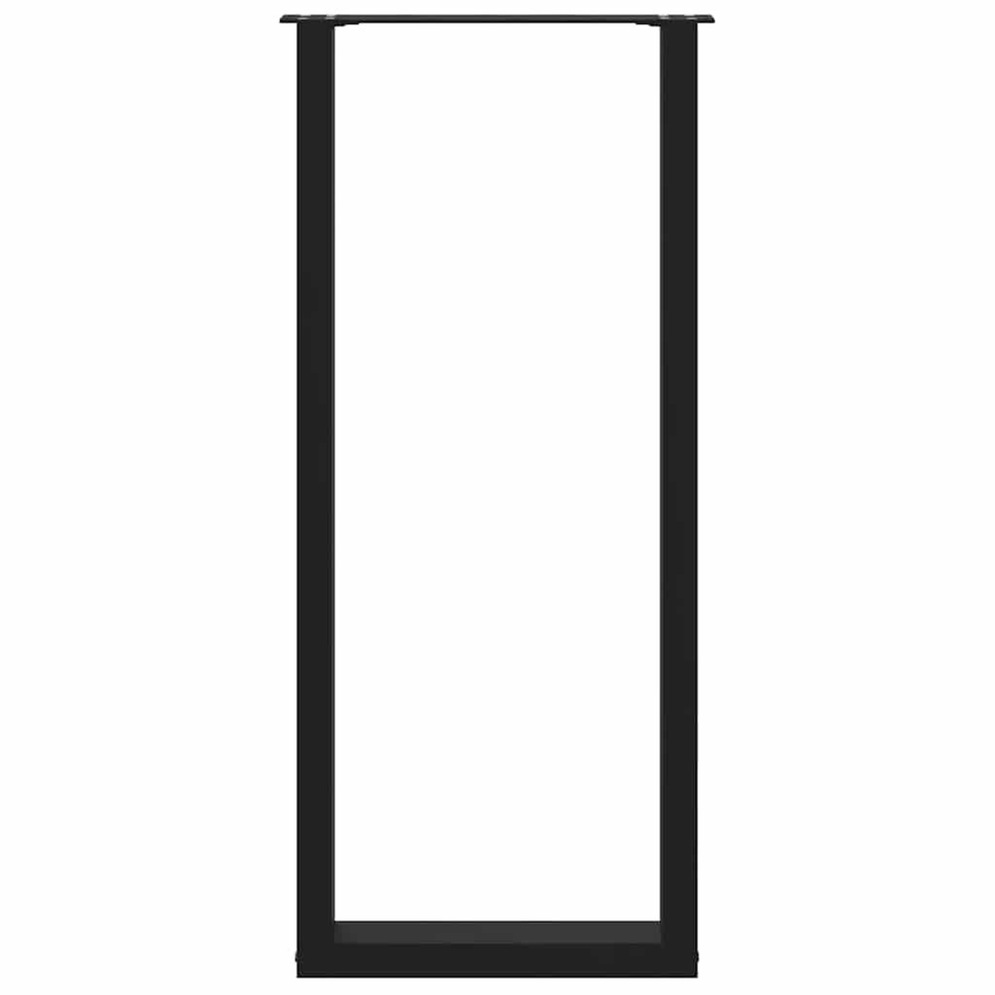 Voir la diapositive 5 : VIDAXL Pieds de table basse forme de U 2 pcs noir 40x(110-111)cm acier