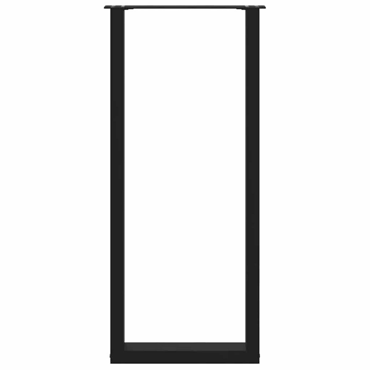 VIDAXL Pieds de table basse forme de U 2 pcs noir 40x(110-111)cm acier