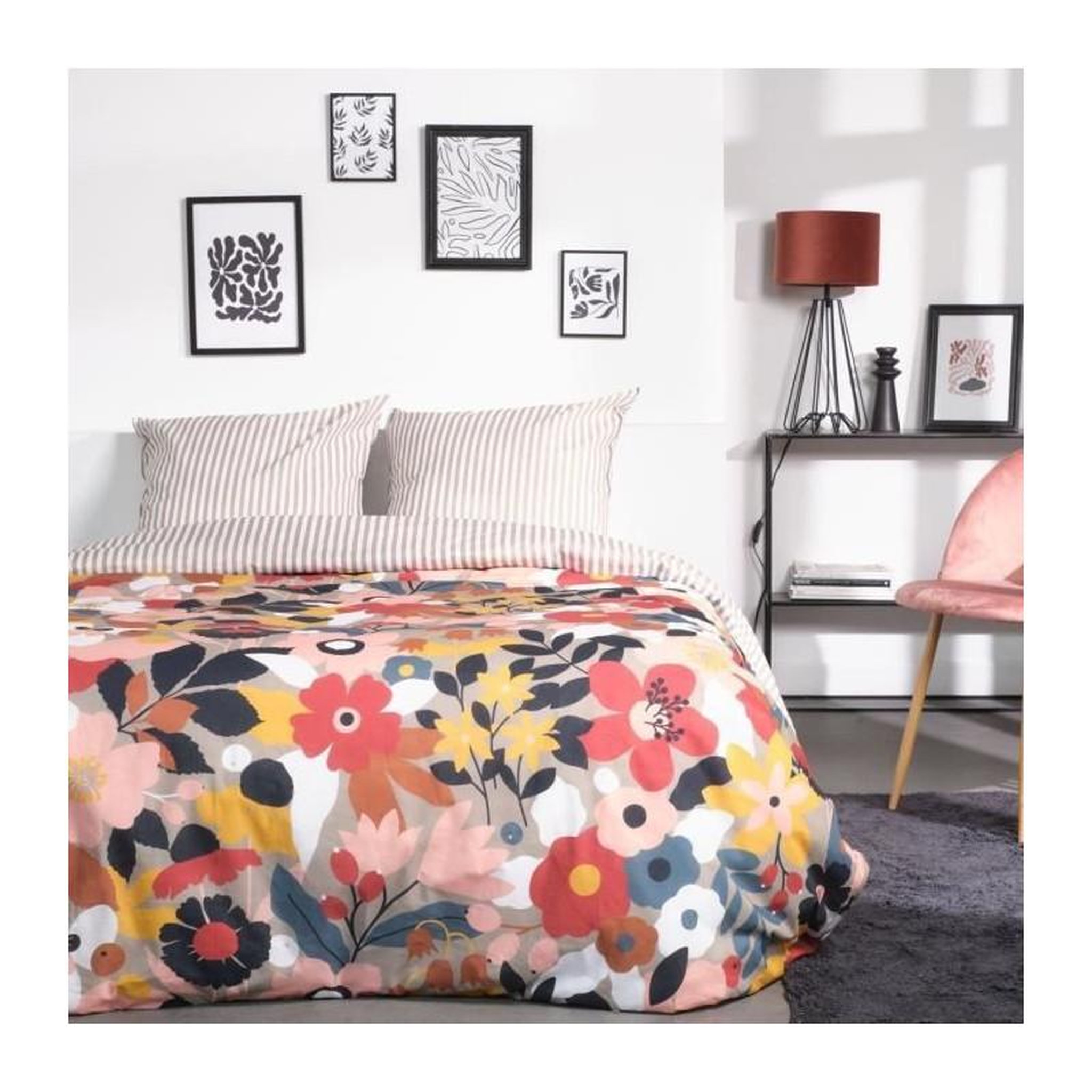 Voir la diapositive 1 : Today Parure de lit - TODAY - Sunshine - 122793 - 2 personnes - 240x220cm - Coton - Imprimé 14.17