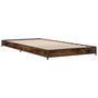 Voir la diapositive 3 : VIDAXL Cadre de lit sans matelas chene fume 100x200 cm