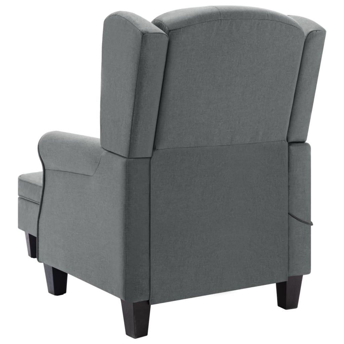 VIDAXL Fauteuil de massage avec repose-pied Gris clair Tissu